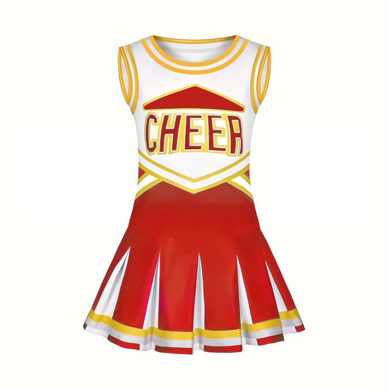 All-Season Girls' Cheerleading Outfit: Cute Dress Comfortable & Durable - Perfect for Parties, Sports Dress Fashion Clothing