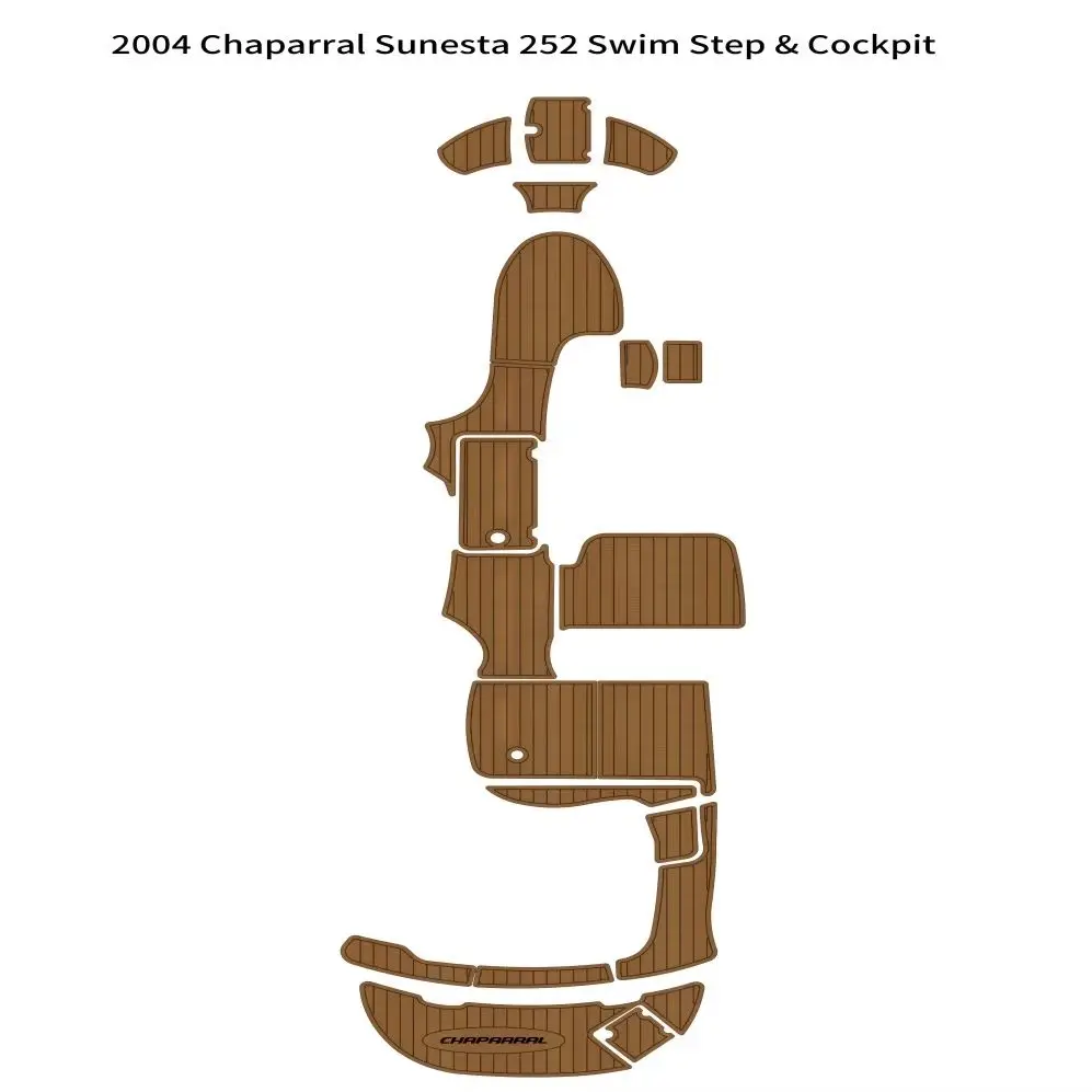 

2004 Chaparral Sunesta 252 Платформа для плавания Кокпита Лодка из тикового дерева EVA Накладка для пола Seadek Gatorstep Style Самоклеящаяся V473 8PK1G