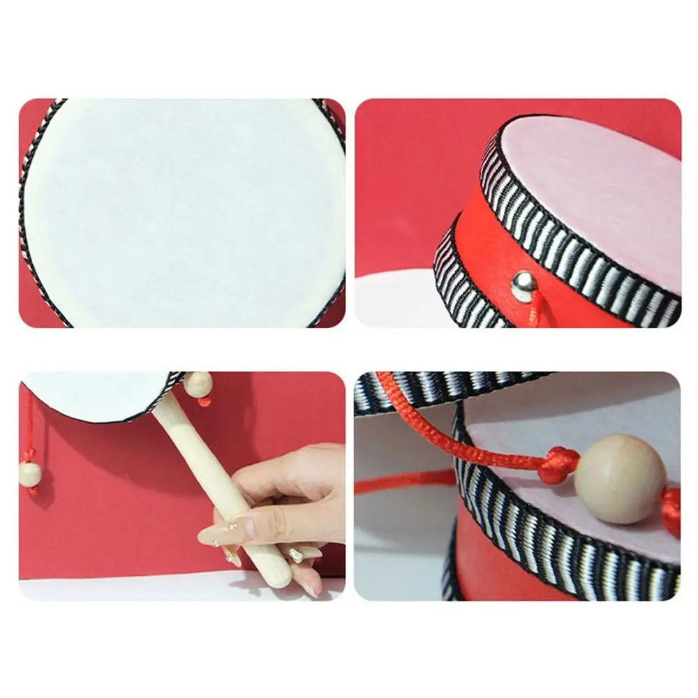 Portable 4Inch Rattle Traditional Instrument Toy Hand Bell Orff Instruments Spin Toy