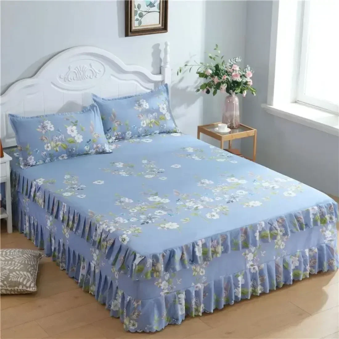 Ensemble de draps de lit coordonnants à fleurs, couvre-lit, housse de literie douce pour la maison, King, Queen Size, 1.5m, 1.8m, 2m, 3 pièces par ensemble