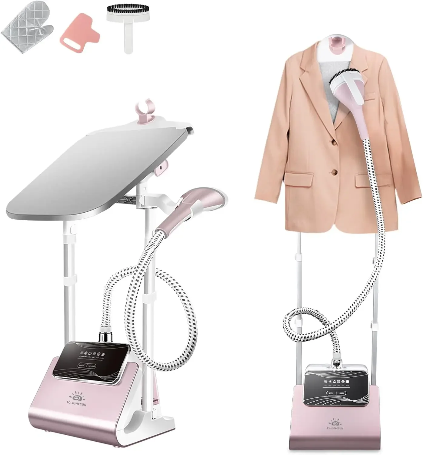 3-in-1 Steam Iron - Adjustable Angle and Height for Horizontal, Vertical, and Inclined Use, 6 Steam Levels, 2.5L Large Water