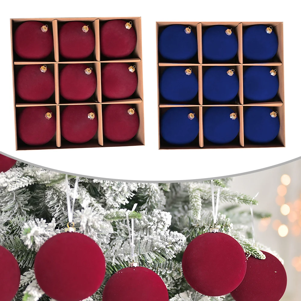 

Plastic Christmas Ball Ornaments Christmas Ornament Hanging Ornaments Christmas Balls Multiple Uses Plastic And Velvet Material