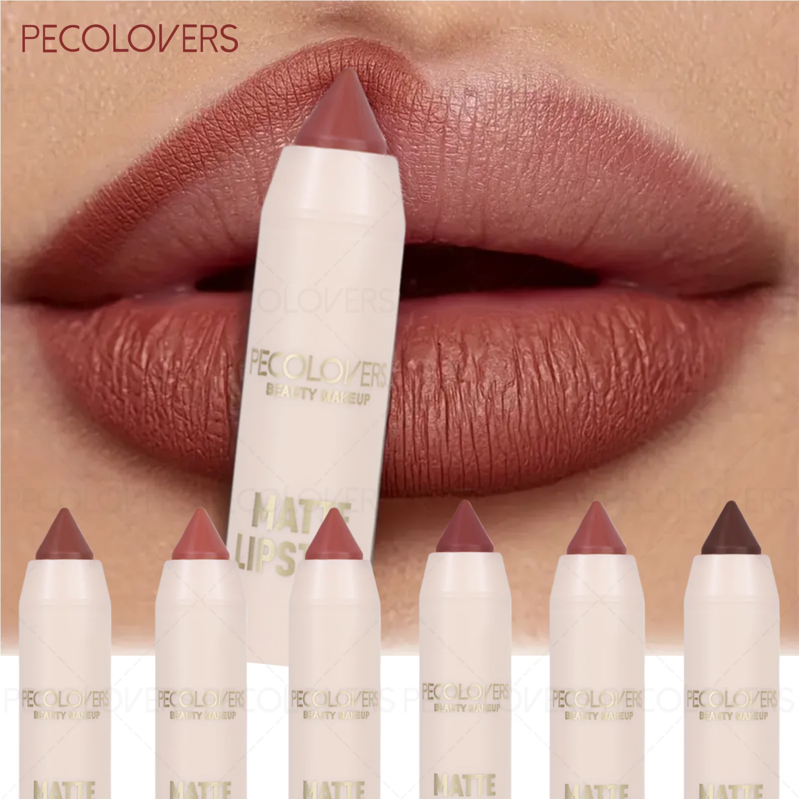 1 stuks matte lipliner en lippenstift, krijtpuntontwerp, hoge kleurweergave, matte textuur niet-plakkerig, voor alle soorten, perfecte cadeaus