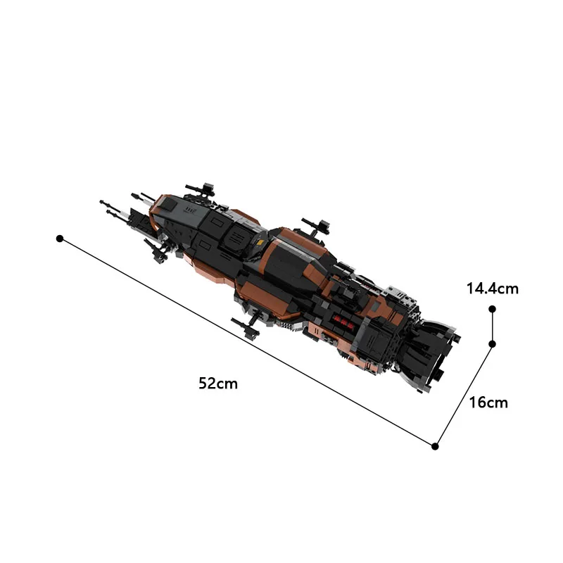 MOC Light Frigate Rocinante- Corvette-Class Warsship Building Blocks Set MCRN - Tachi Expanse Donnager Bricks Toys Children Gift