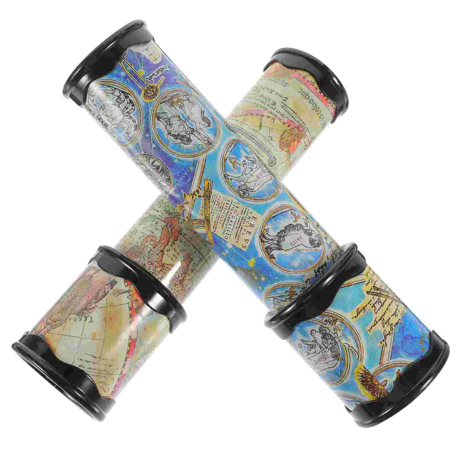 

2 Pcs Colorful Kaleidoscope for Kids Children Toy Ever-changing Rotating Burr-free Toys Novelty Games