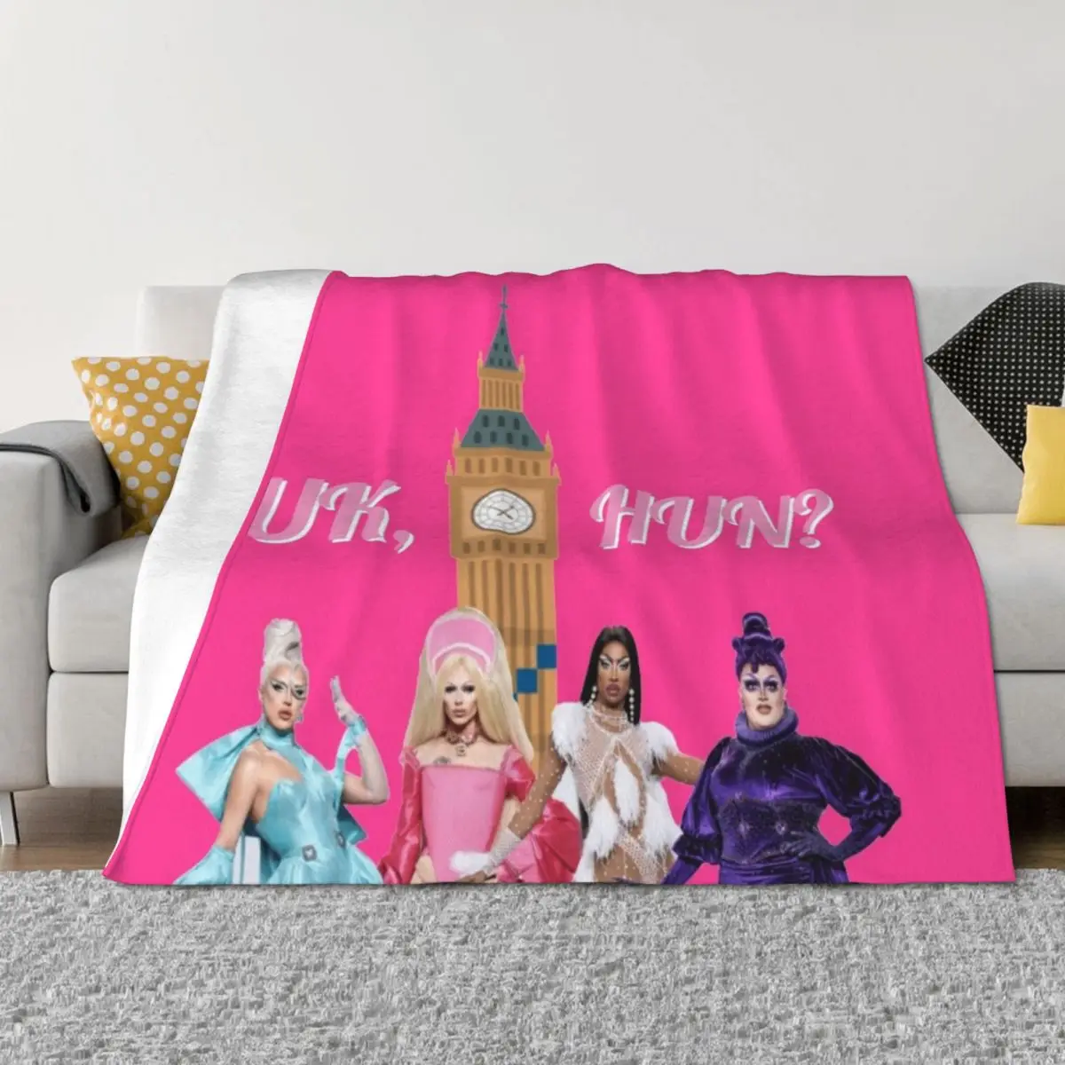 

Uk, Hun RuPauls Drag Race UK United Kingdolls Throw Blanket Blankets For Sofas christmas decoration Winter beds Hairys Blankets