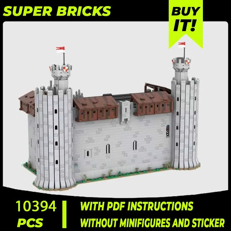 Medieval Model Moc Building Bricks Welsh Castle The Great Hall Technology Modular Blocks Gifts Christmas Toys DIY Sets Assembly