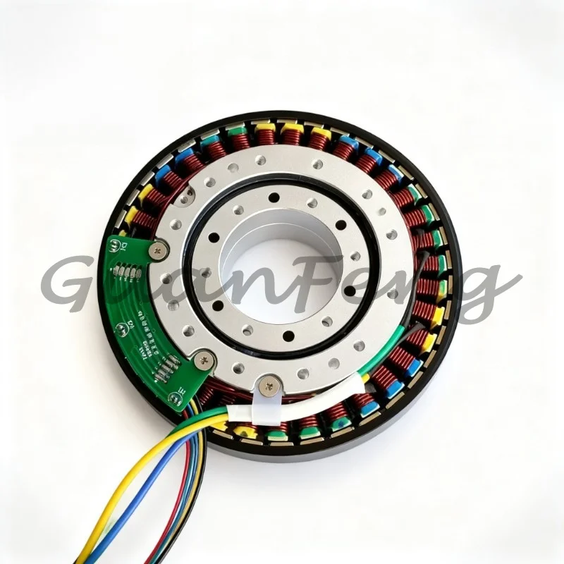Disc Type Low Profile Drive Equipment Motor, 12410 Flat Permanent Magnet Brushless DC Motor Ultra Low Speed 3Nm