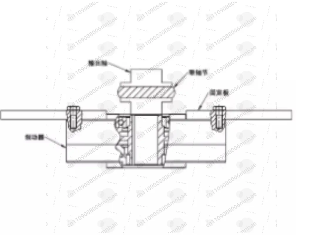 Vertical Vertical Axis Magnetic Powder Brake 24V Electromagnetic Powder Brake Tension Controller, Hollow Shaft Hollow