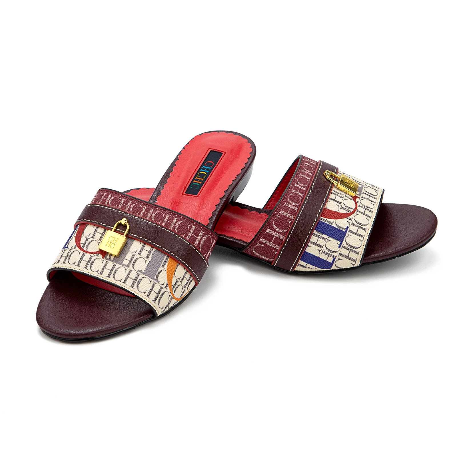 CHarming fashion Women's Slippers 2024 New Brand Fabric high Heel Sandals Outdoor Business Commuter Women's Shoes birthday gifts