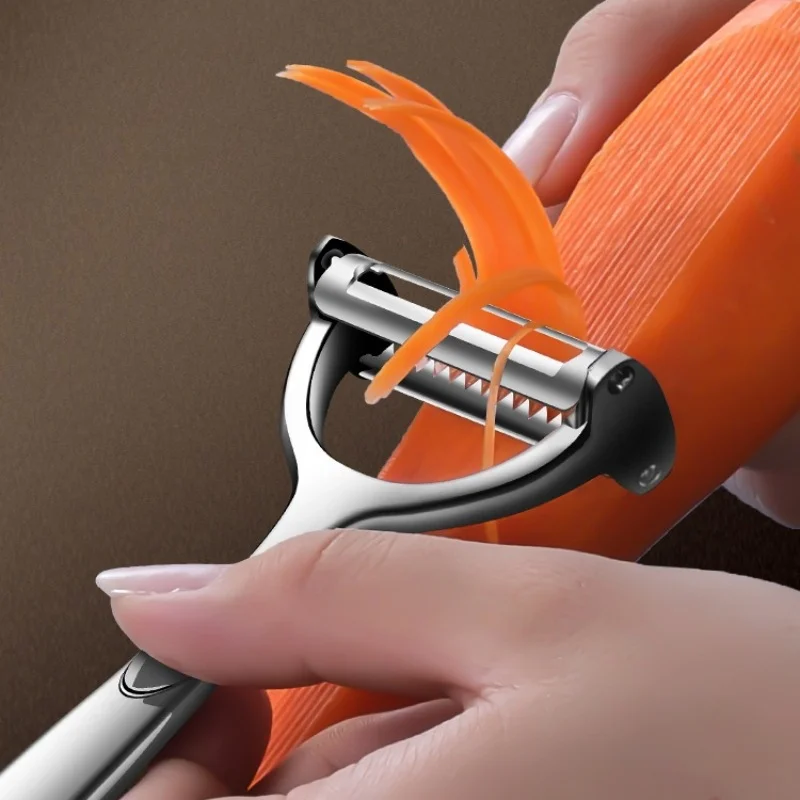 2in1ステンレス製野菜ピーラー、ポテトピーラー、多機能ニン - Household Kitchen Gadgets Vegetable Cutter Silk Cutter のレビューと価格