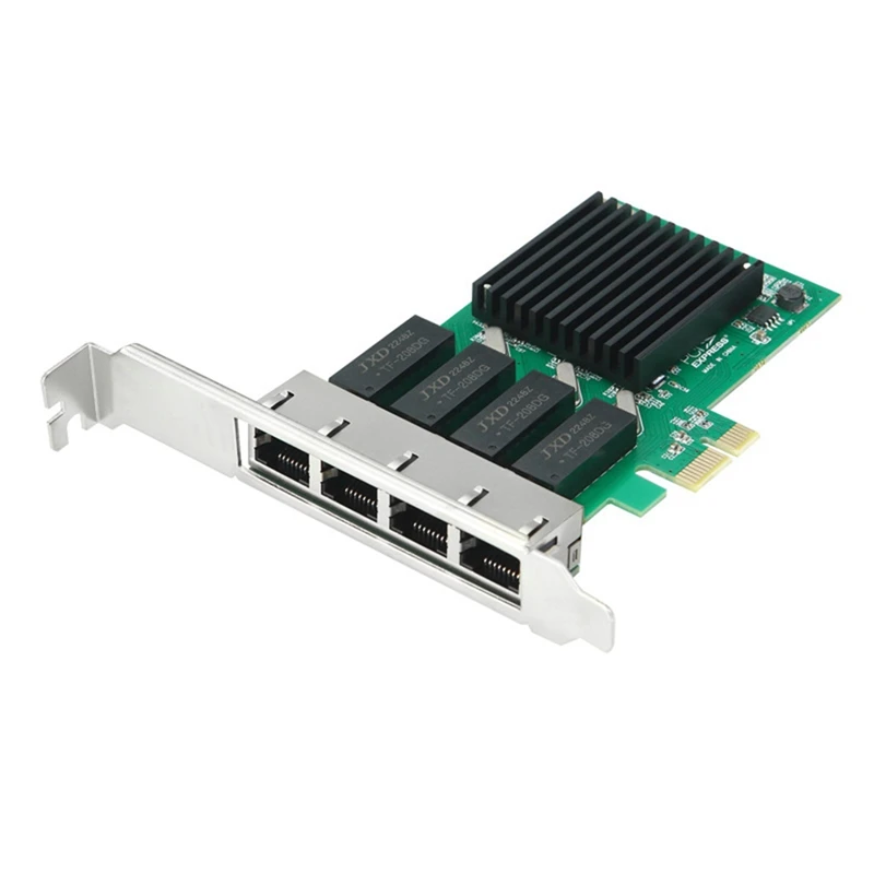 4 Port Network Card PCI Express X1 To RJ45 RTL8111H Chip 10/100/1000Mbps Gigabit Ethernet Lan Card For PC Desktop Easy Install