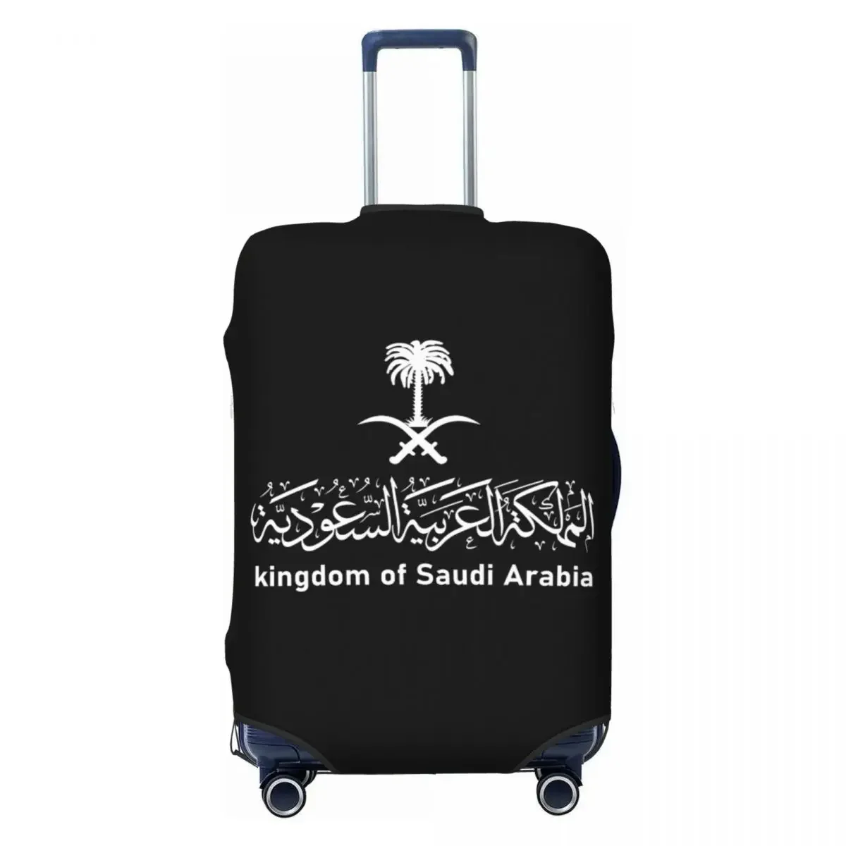 Custom Kingdom Of Saudi Arabia Travel Luggage Cover Washable Arabic Calligraphy Emblem Suitcase Cover Protector Fit 18-32 Inch