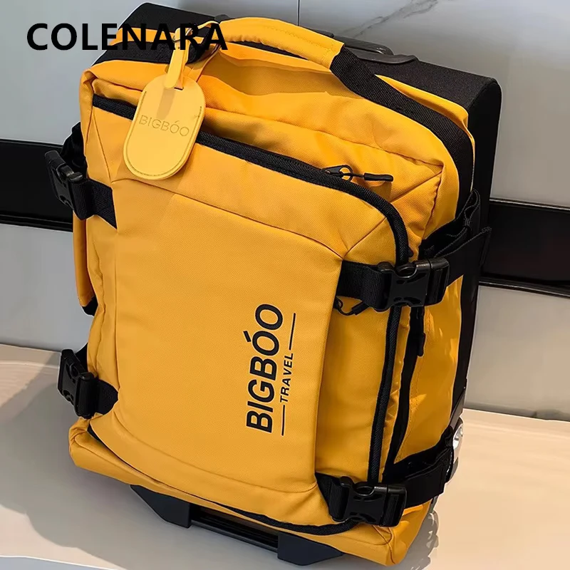 COLENARA Suitcase on Wheels Oxford Cloth Boarding Box Lightweight Trolley Case 20