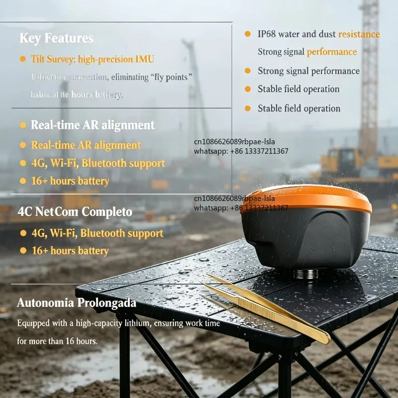 Gps Gnss Rtk Base Receiver Diagnostic Tools Construction Machinery Parts Mini Excavator Attachment  Navigation System Waterproof