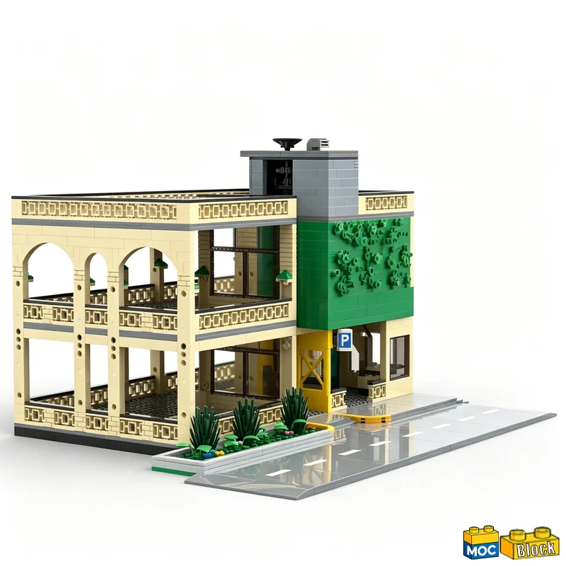 1921PCS City Garage With Car Elevator Modular Street View Building Blocks Model DIY Education Assembly Toy Home Decoration Gift