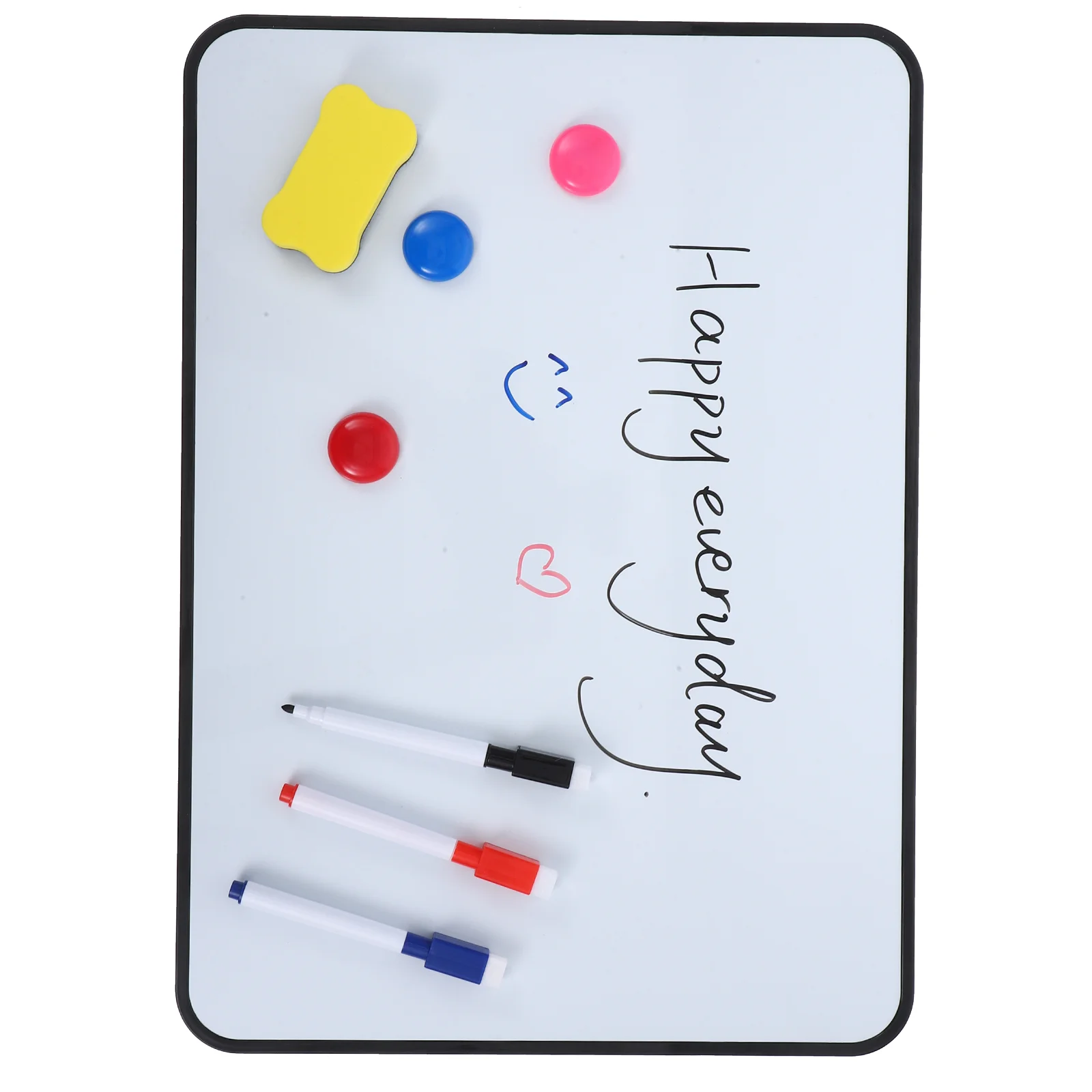 Double Sided Magnetic Whiteboard for Office Refrigerator A3 Dry Erase Tabletop Fridge Rewritable