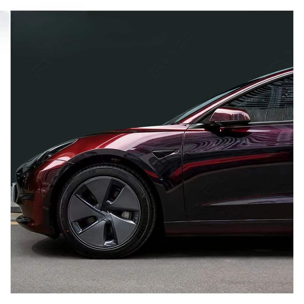 Car Color Changing Film TPU Flowing Black Charming Red Car PPF Vehicle Wrapping Foil Car Wrap Film Paint Protective Film