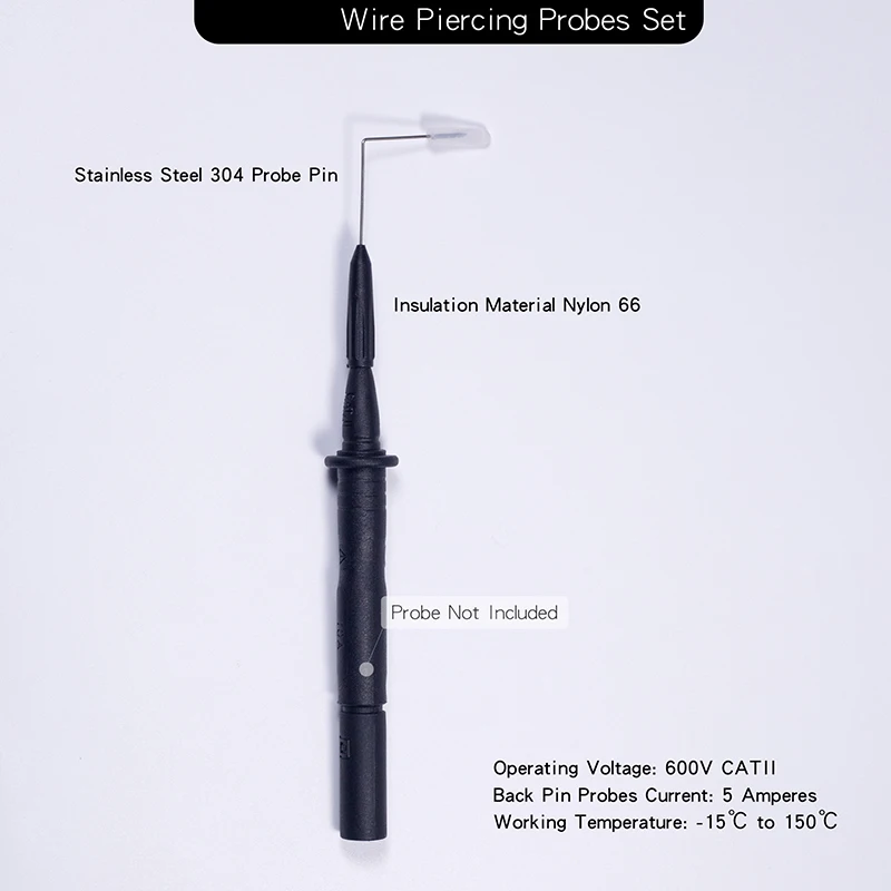 Multimeter Probes 2MM Interface 60V/10A Very Fine Diameter 0.7mm Back Puncture Puncture Probe