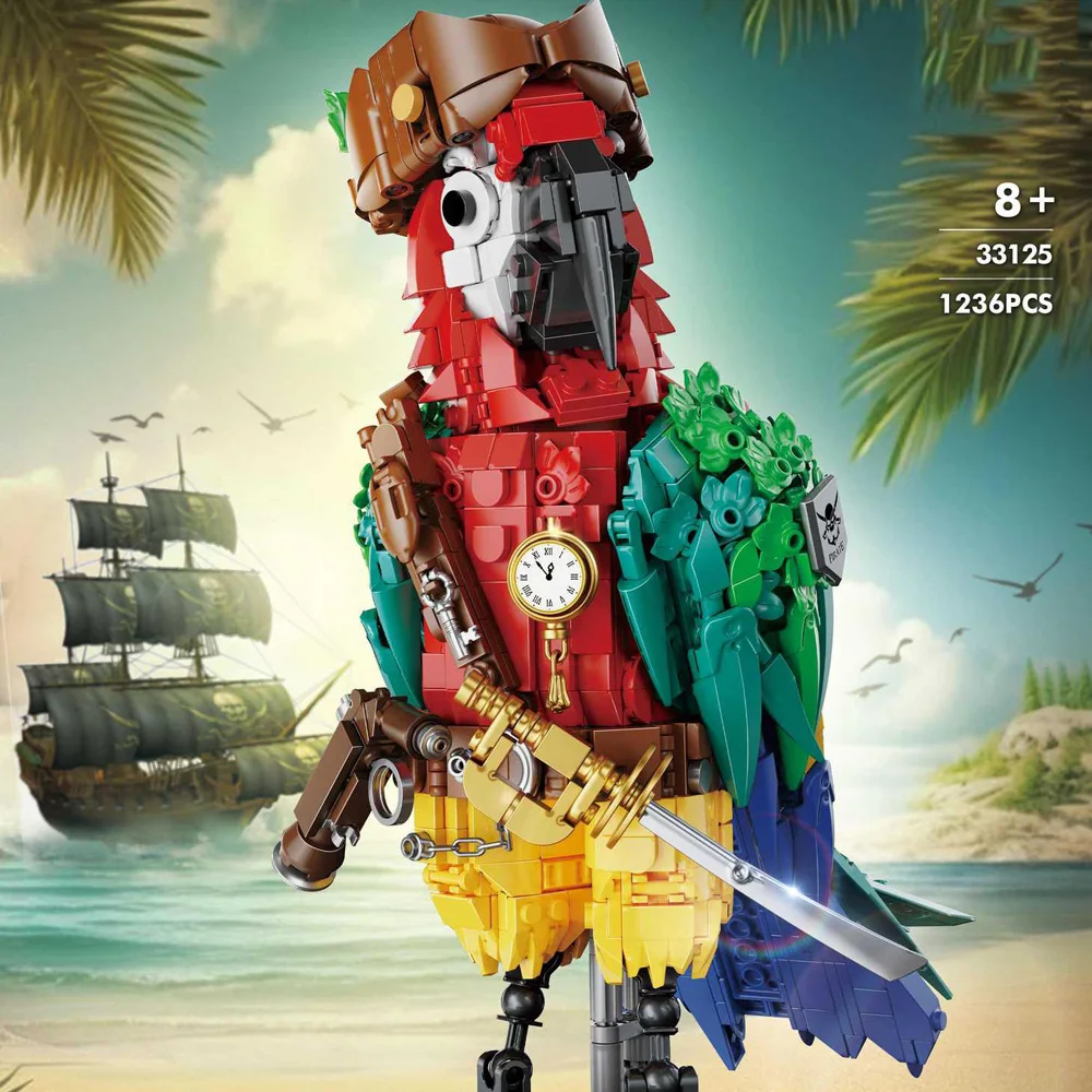 

Idea Birds Macaw Mini Block Caribbean Pirate Captains Parrot Model Sets Building Bricks Construction Toys For Kids Gifts