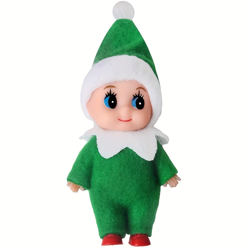 6Pcs/Set Christmas Elf Dolls, Baby Elf Bookshelf Elf Dolls PVC Felt Dolls Toys, Kids Halloween/Thanksgiving/Christmas Gifts