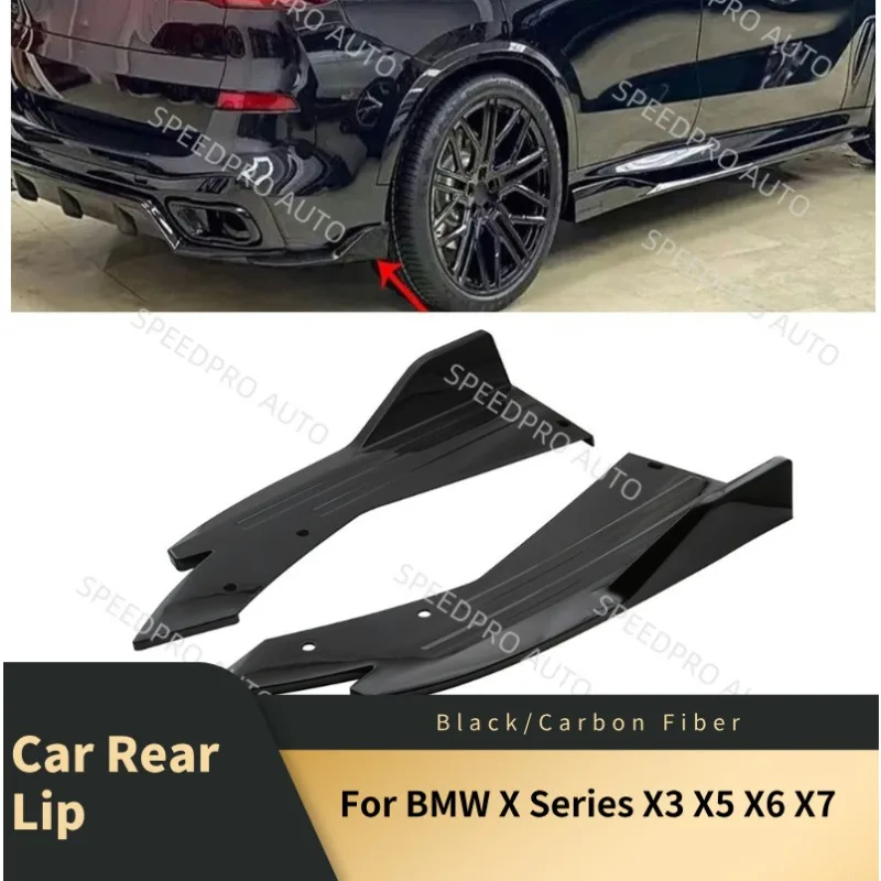 

Rear Bumper Spoiler Lips For X Series X3 X5 X6 X7 Splitter Diffuser Scratch Protector Trims Side Skirt Extension Body Kit Black