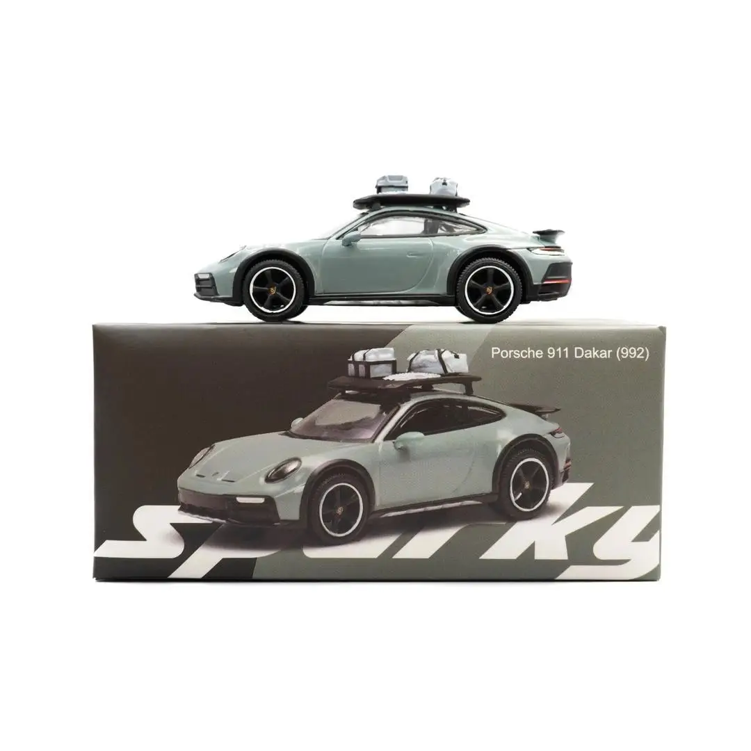 

Tiny Sparky Porsche 911 dakar3.0 shade green car model alloy