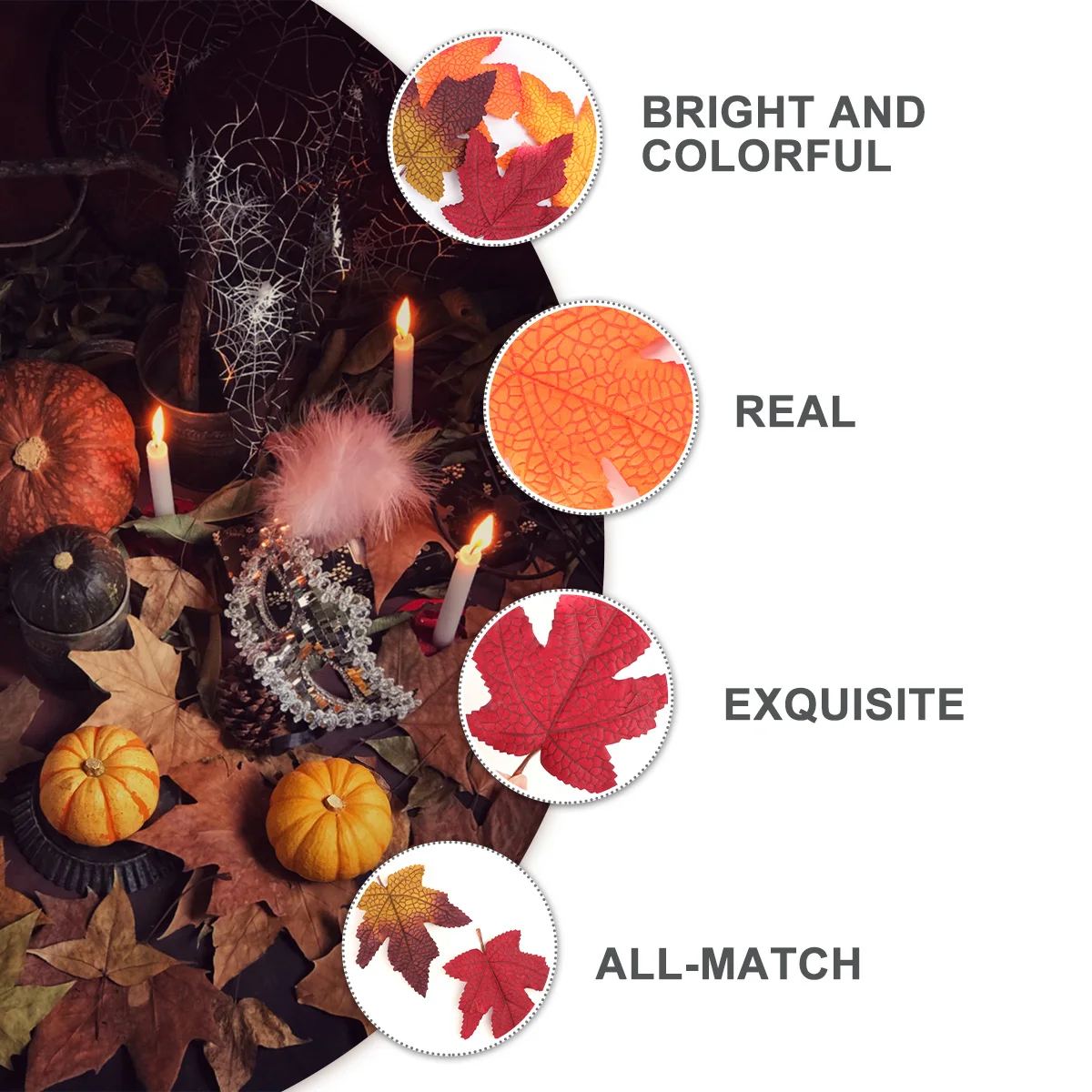 

16 Pcs Decorate Simulated Maple Leaf Set Scrapbook Halloween Decoration Plastic Fall Leaves Garland