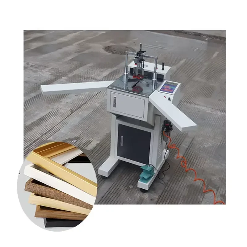 CE Certification Automatic High Precision Aluminum Profile Angle Cutting Machine Picture Frame Corner Nailing Machinery