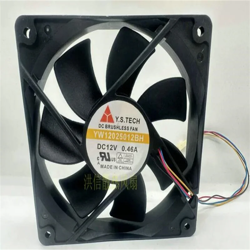 

12025 YW1225012BH 12V 0.46A 12CM 4-wire PWM temperature controlled cooling fan