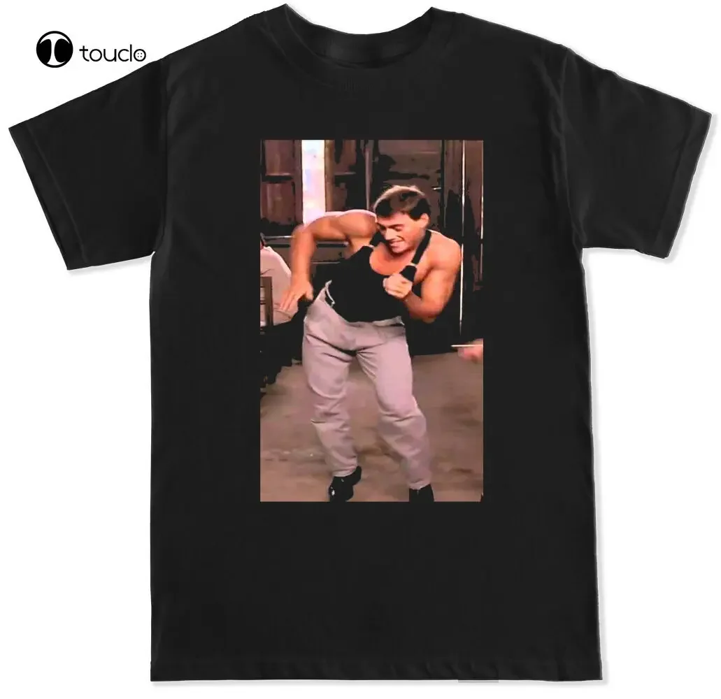 

Ван Танец Дамм фильм классический ретро Edm кикбоксер фильм забавный юмор мужская футболка