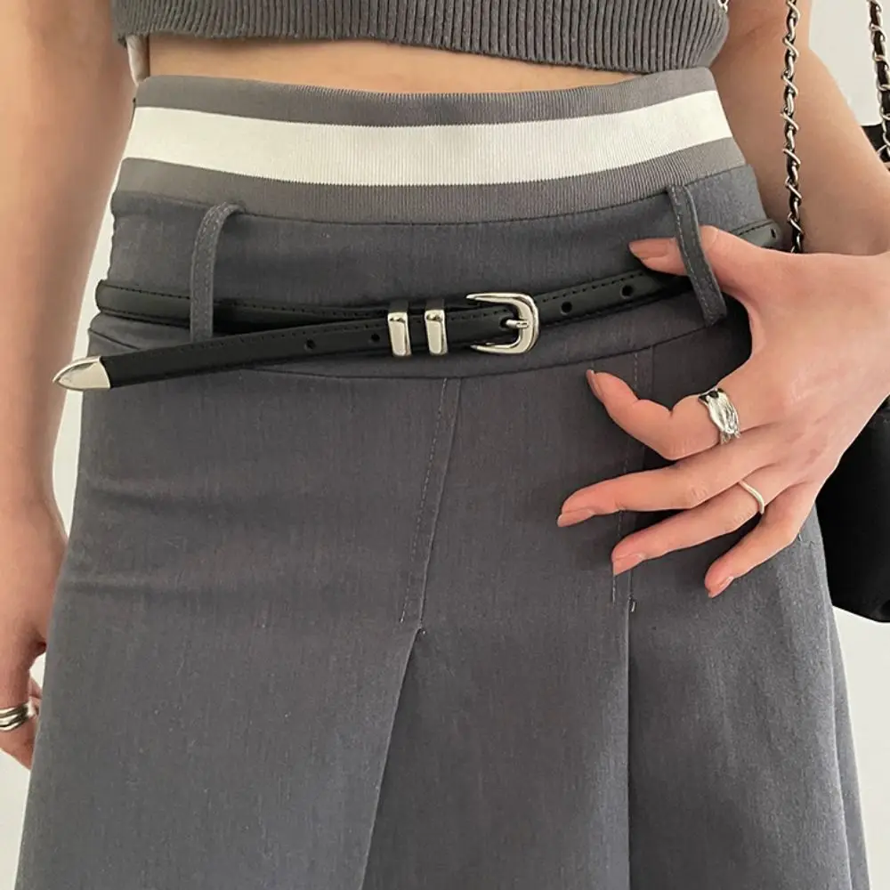 

All-match Adjustable Women's Belt Harajuku Pu Leather Y2k Waist Belt Korean Style Retro Jeans Waist Band Clothing Accessories