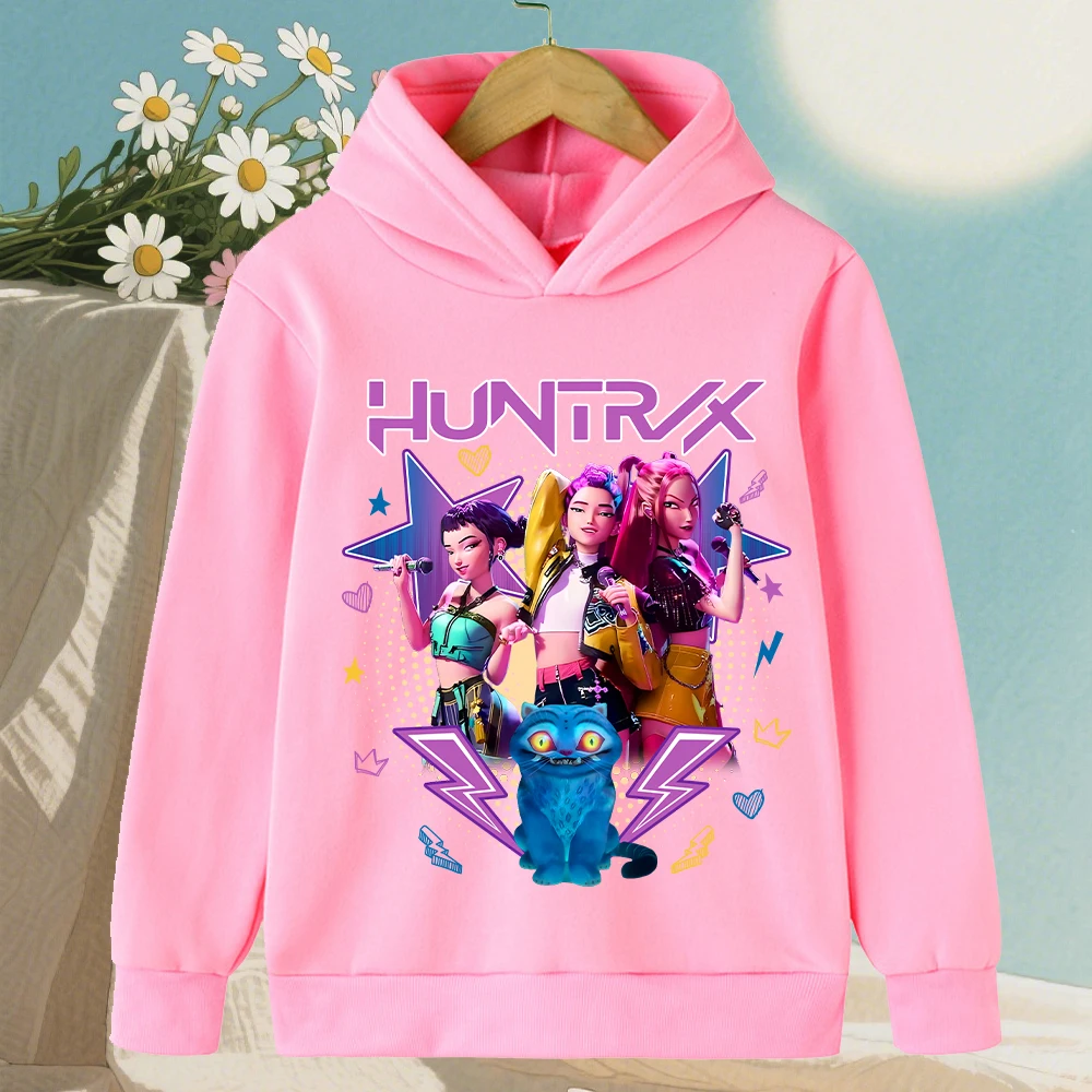 

Demon Hunter, K-pop, girls' clothing, boys' hoodies, warm children's styles, fashionable and casual, autumn and winter sweaters