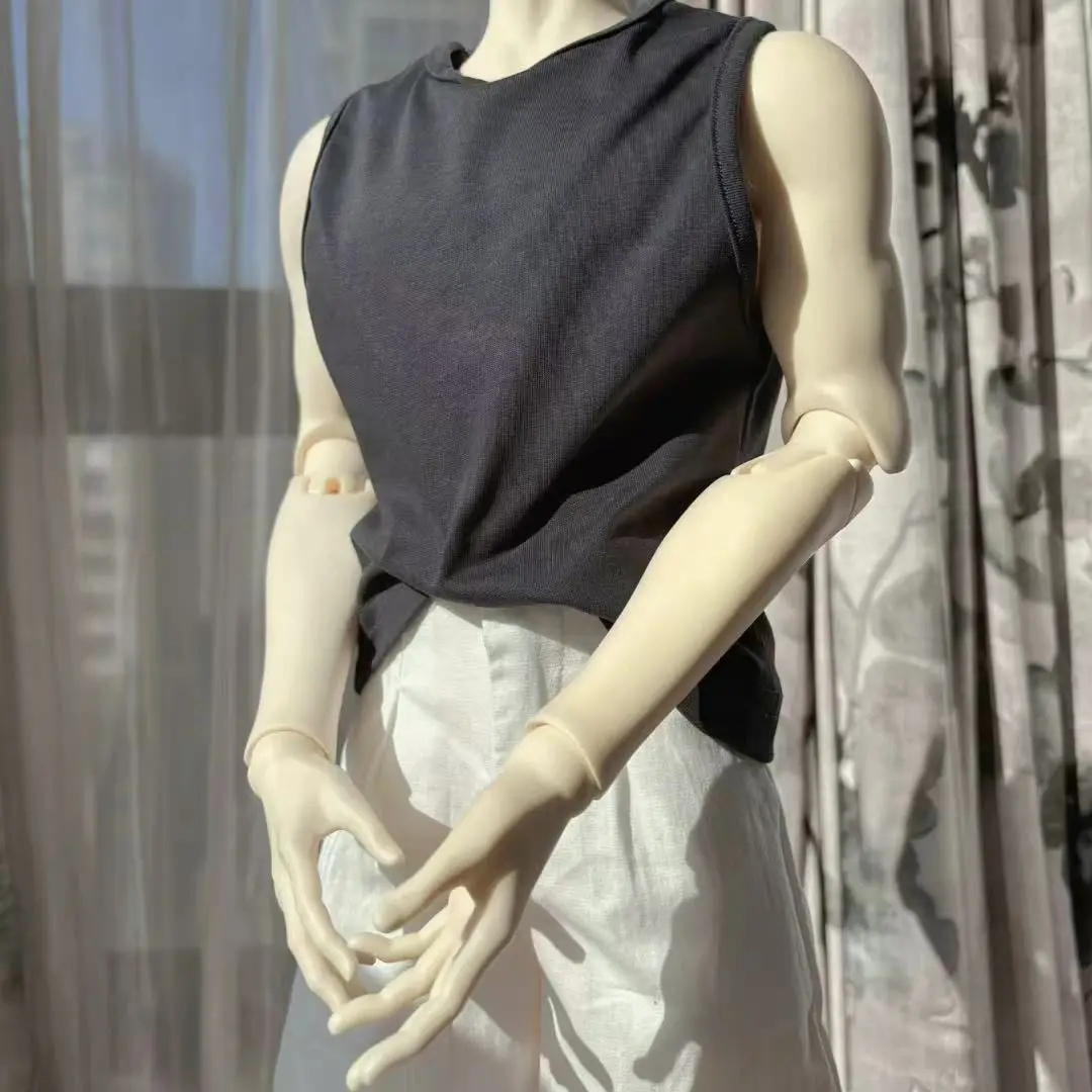 1/4 1/3 roupas de boneca para 45/70/75cm masculino bjd boneca jogar casa manga curta regata vestir-se menina brinquedos boneca acessórios, sem boneca