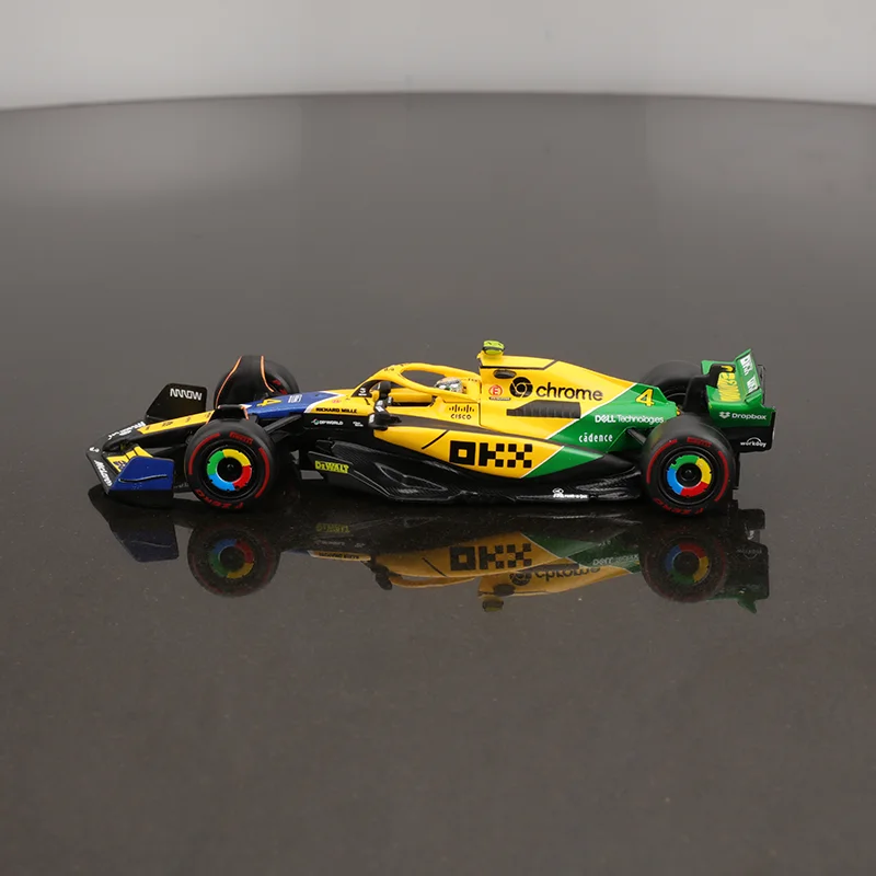 BBURAGO 1:43 Diecast McLaren MCL38 F1 Car Model Daniel Ricciardo #81 Collectible Toy Motor Racing Fans Gift Boys Play Vehicle