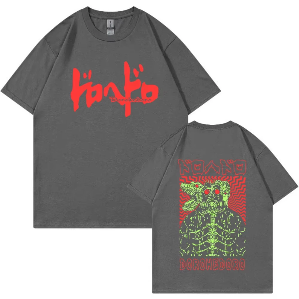 Dorohedoro Oversized Unisex Streetwear Trendy Cotton Printed Cotton Neutral O-Neck Short Sleeve high quality Breathable Couples