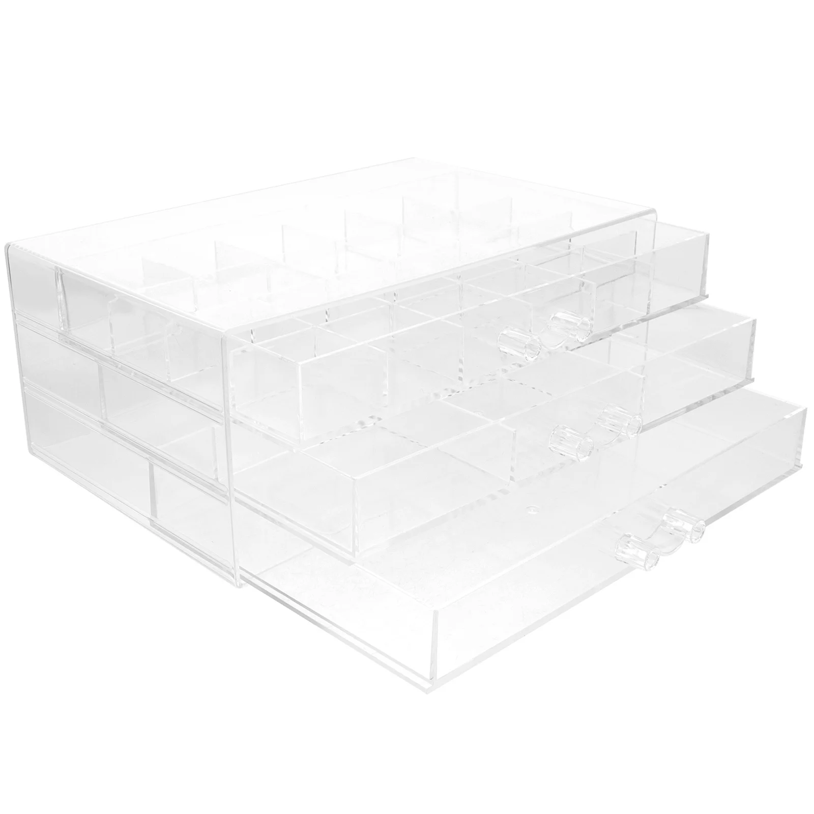 

Multilayer Nail Beads Storage Box Jewelry Organizer Earring Holder Drawer Case Transparent Craft Accessories Container Clear