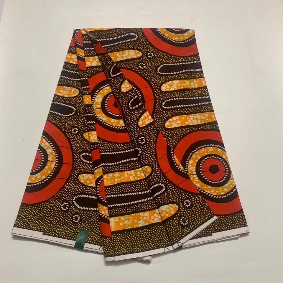 

Новинка 2024, модная ткань с Африканским восковым принтом, 100% хлопок, женское платье, настоящая ткань с восковым принтом Анкары, Гана
