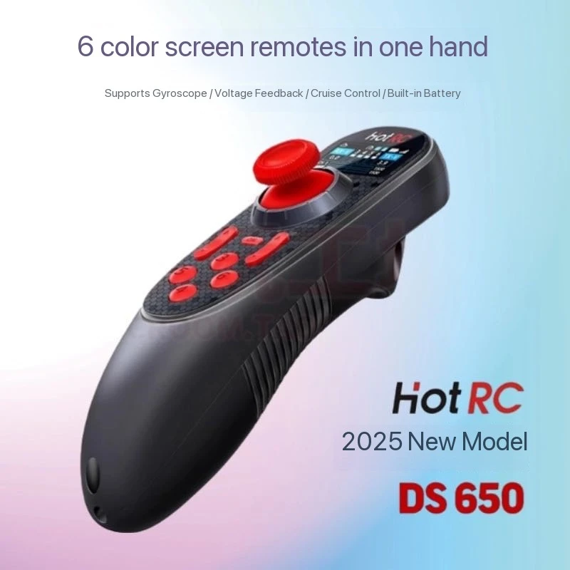 novo-controle-remoto-de-tela-colorida-hotrc-ds650-de-6-vias-com-uma-mao-para-barcos-de-pesca-barcos-de-pesca-e-modelos-de-veiculos