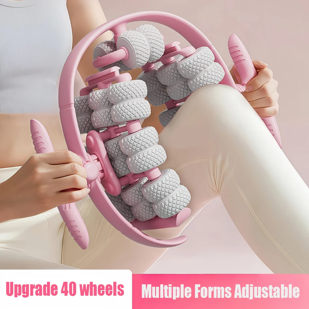 40 Wheels Anti Cellulite Legs Roller Lymphatic Drainage Massager,Massage Roller for Muscle Recovery,Body Sculpting Massager Tool