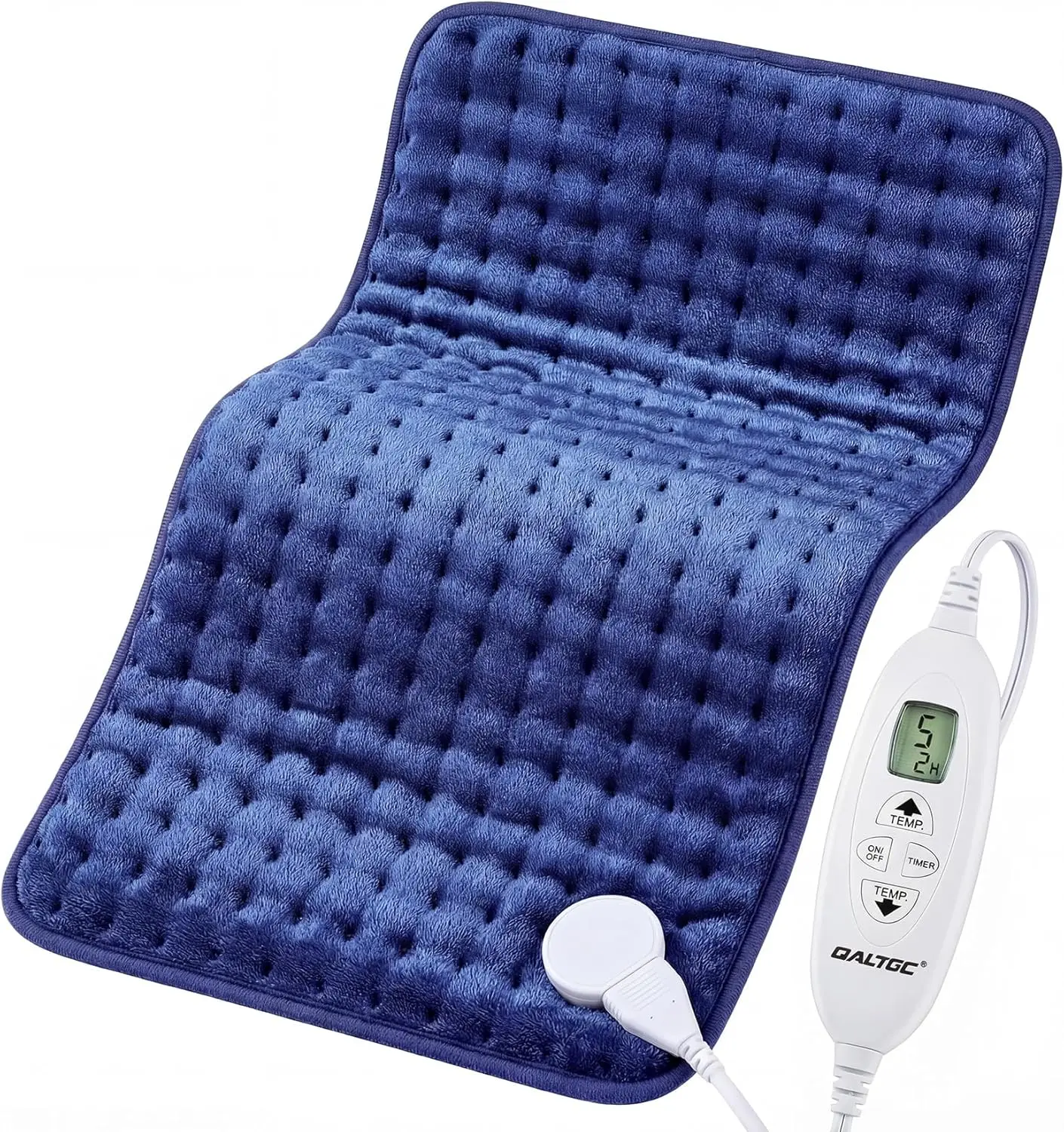

Electric Heating Pad with Dual Mode Controller, Multiple Safety Protections, Soft & Washable (12x24 Dark Blue)
