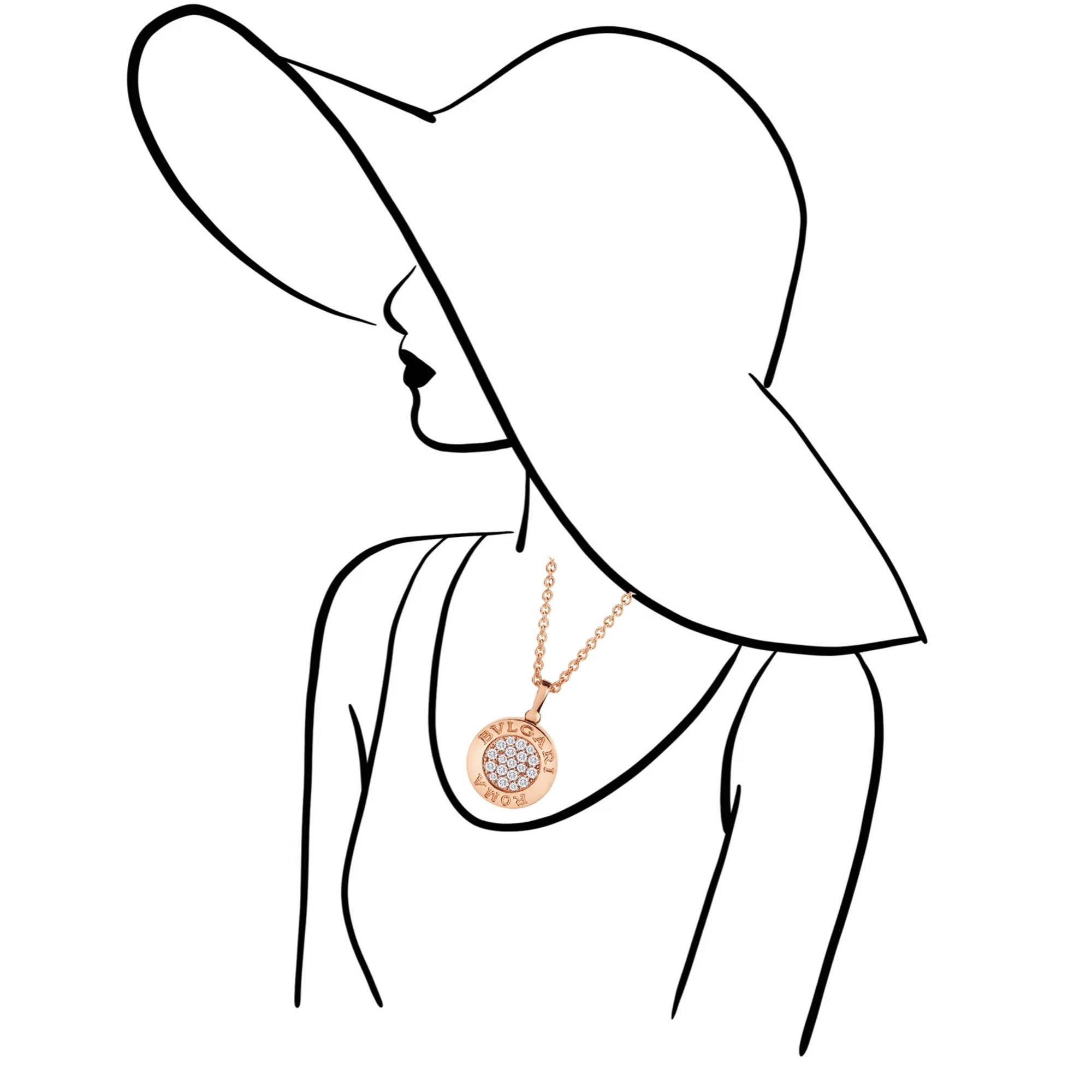 

Pure silver s925 BV round exquisite diamond necklace, fashionable and high-end temperament, charming and exquisite women's jewel