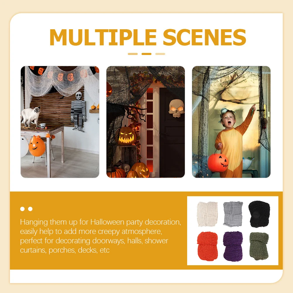 

6Pcs Creepy Cloth Halloween Decorations Indoor Outdoor Haunted Ornament Spooky Fabric Party Decoration Creepy Cloth