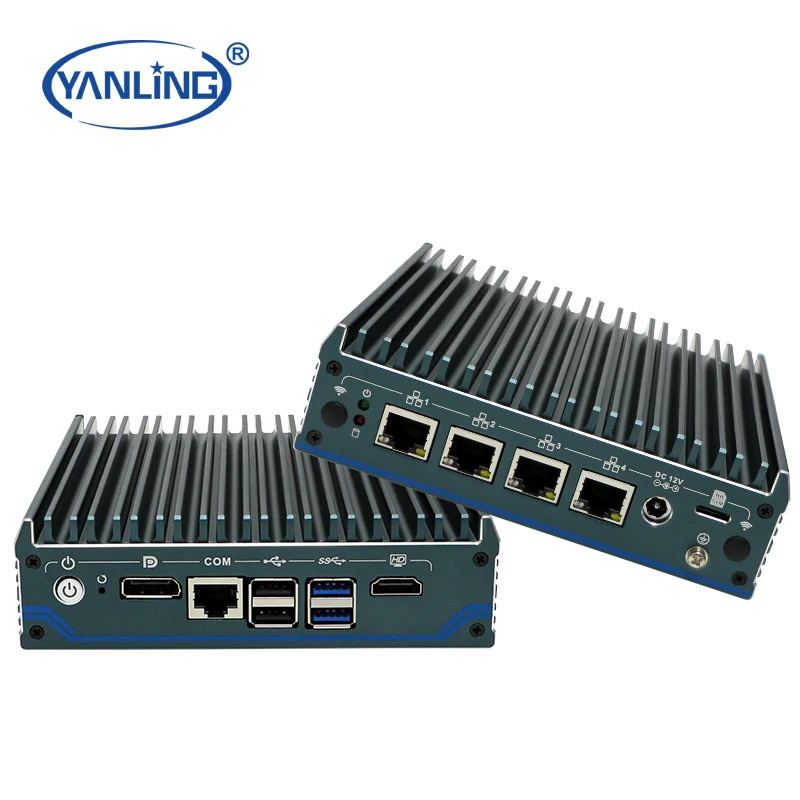 New Alder Lake N100 Fanless Industrial Mini Server Tetrad 2.5G Network Port PC For Network Security Computer Accessories
