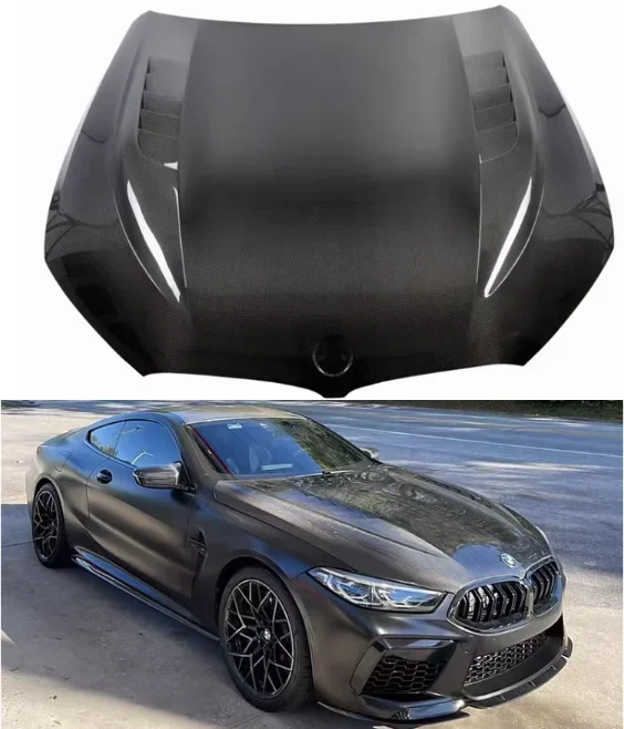 

New！ For BMW G14 G15 G16 8 Series F91 F92 F93 M8 2018-2023 FSC Real Dry Carbon Fiber Front Bumper Bonnet Engine Hood Vent Cover