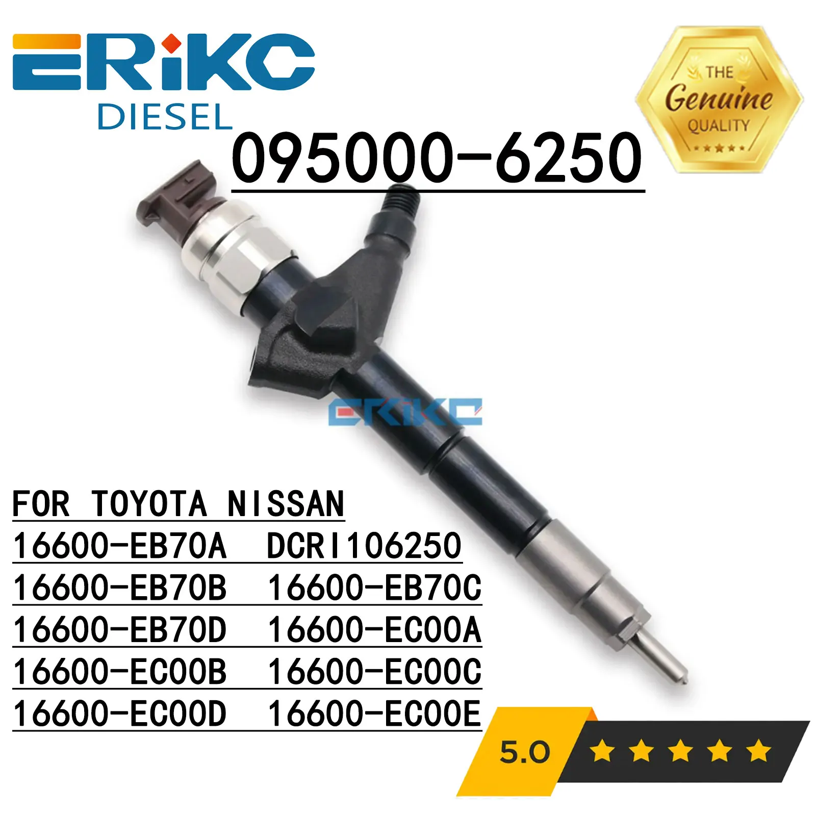 

16600-EC00B Diesel Injector Nozzle 095000-6250 095000-6251 Fuel Sprayer 16600-EB70B For Toyota Nissan Navara SM295040-6300