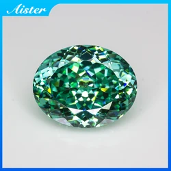 New Paraiba Green Oval 100 Faceted Cut Cubic Zirconia Lab Zircon CZ 4K Cutting 5A+ Quality for Jewelry Making