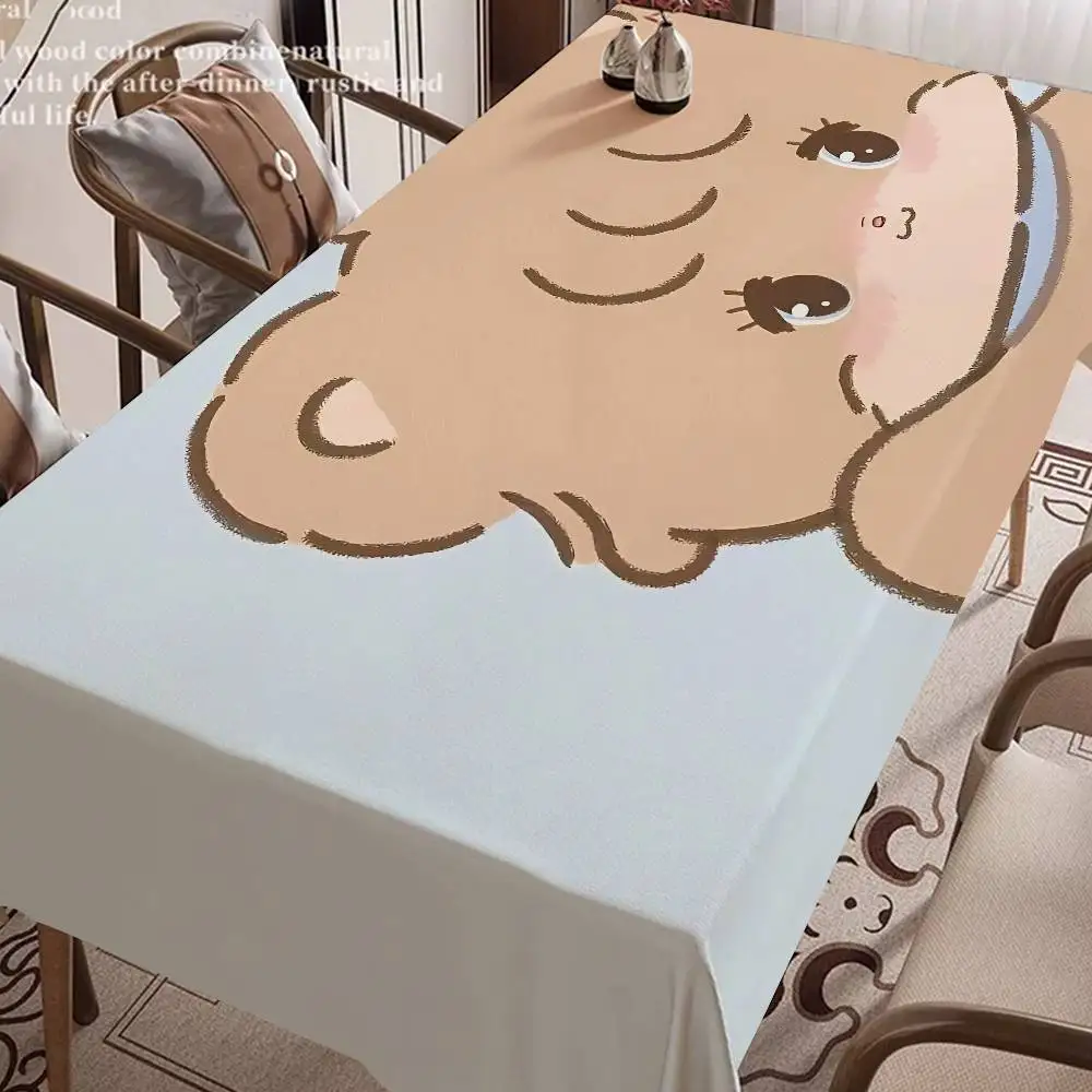 Cute Cat Mikko I-illustrations Tablecloth Table Cover Christmas Picnic Party Birthday Wedding Waterproof Desk Cloth Table Decor