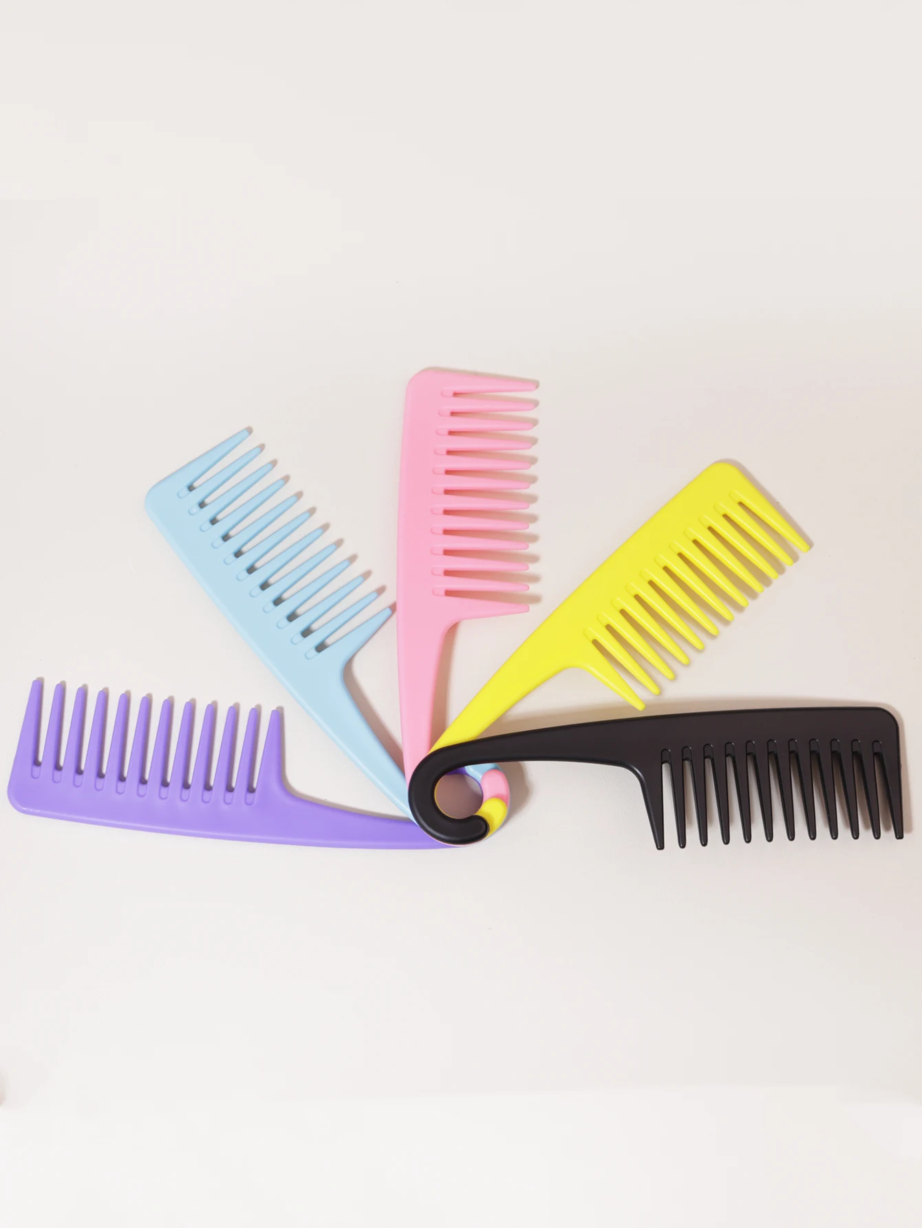 

Wide toothed straight hair comb, 1/5pcs with hook for wet hair, bath comb, styling hair comb，Special for real hair wigs