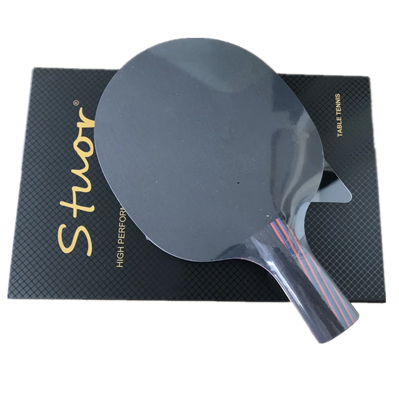 Professional Table Tennis Racket Short Long Handle Carbon Blade Rubber With Double Face Pimples In Ping Pong Rackets With Case